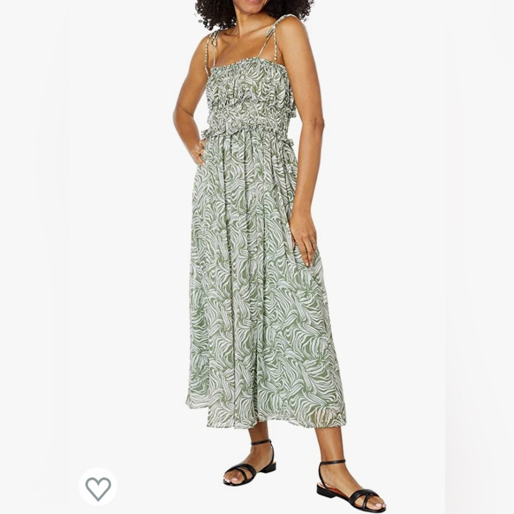 COPY - En Saison Smocked Dress - Green Print